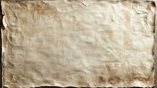 Aged parchment paper with subtle discolorations photo