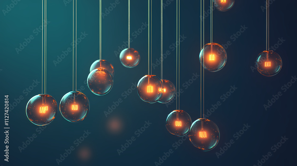 hanging newtons bulbs