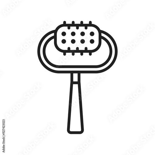 Derma roller icon Vector flat thin line illustration