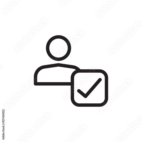 Hired icon Vector flat thin line illustration