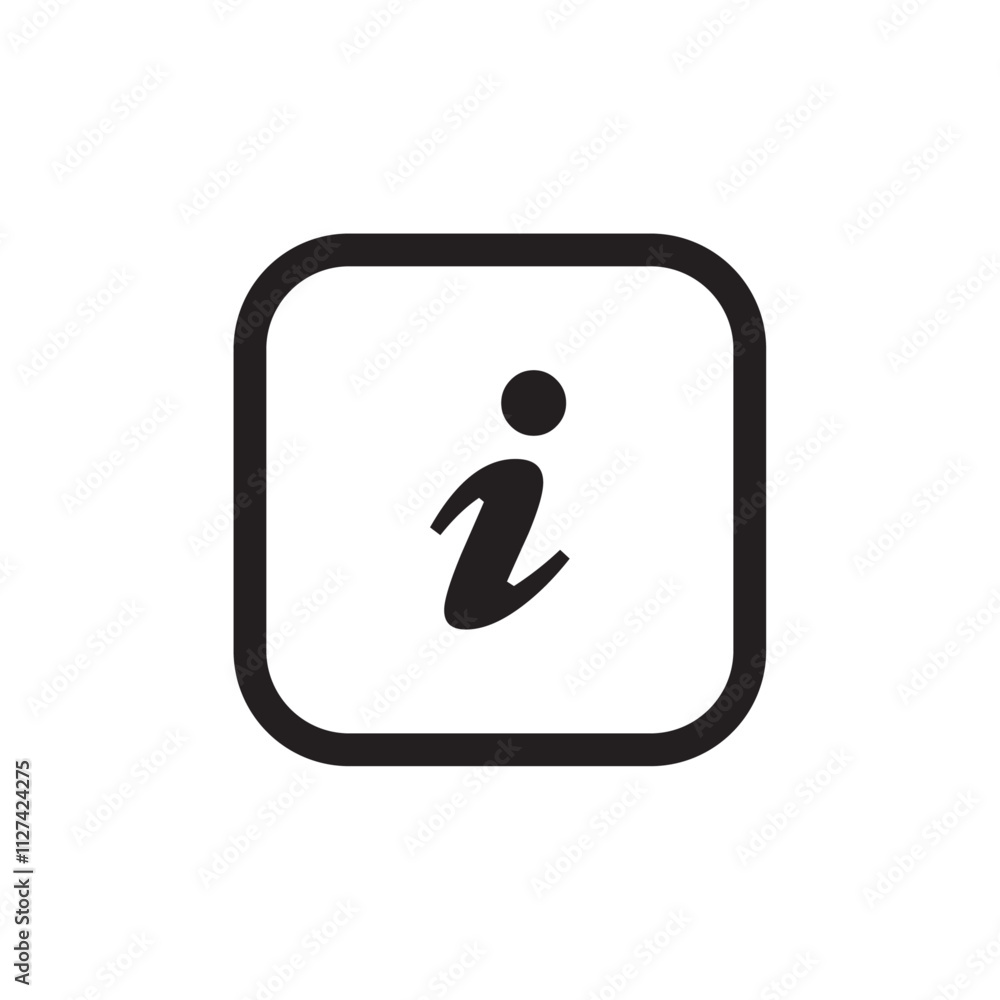Information icon Vector flat thin line illustration Information icon Vector flat thin line illustration