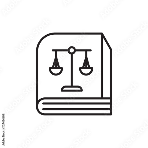 Labour and social law icon Vector flat thin line illustration