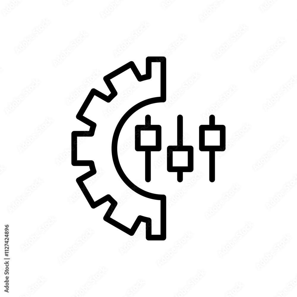 Mass customization icon Vector flat thin line illustration Mass customization icon Vector flat thin line illustration