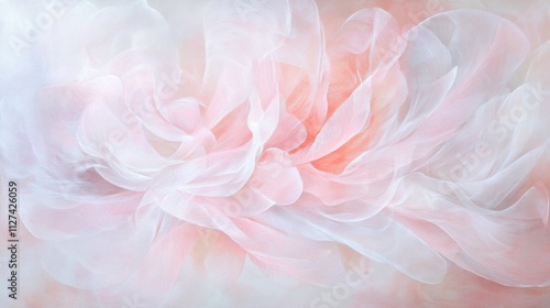 Delicate pink feathers in dreamy composition