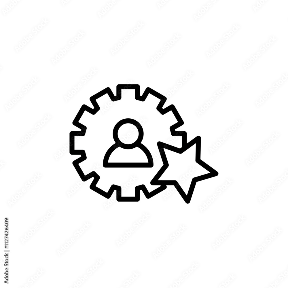 Skills icon Vector flat thin line illustration Skills icon Vector flat thin line illustration