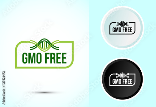 GMO Free Product Icon Design Illustration, Icon For Web and mobile application