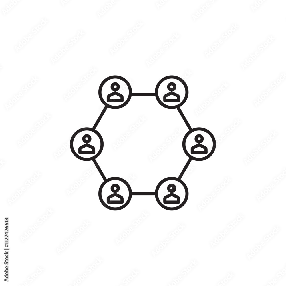 Stakeholders icon Vector flat thin line illustration Stakeholders icon Vector flat thin line illustration