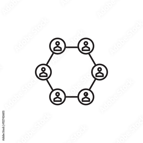 Stakeholders icon Vector flat thin line illustration