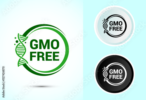 GMO Free Product Icon Design Illustration, Icon For Web and mobile application