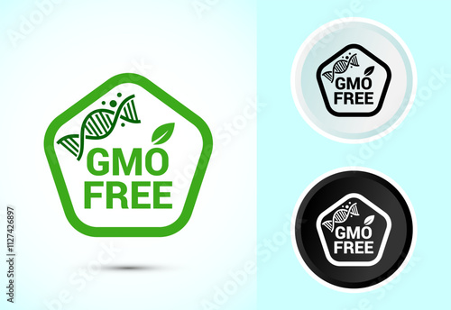 GMO Free Product Icon Design Illustration, Icon For Web and mobile application