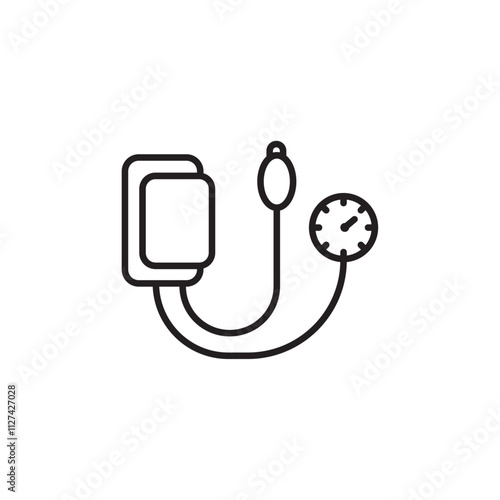 Tonometer icon Vector flat thin line illustration