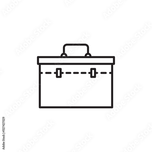 Toolbox icon Vector flat thin line illustration
