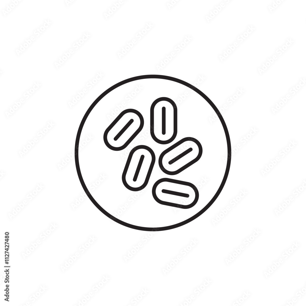 Yeast free icon Vector flat thin line illustration Yeast free icon Vector flat thin line illustration