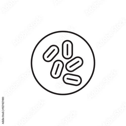 Yeast free icon Vector flat thin line illustration