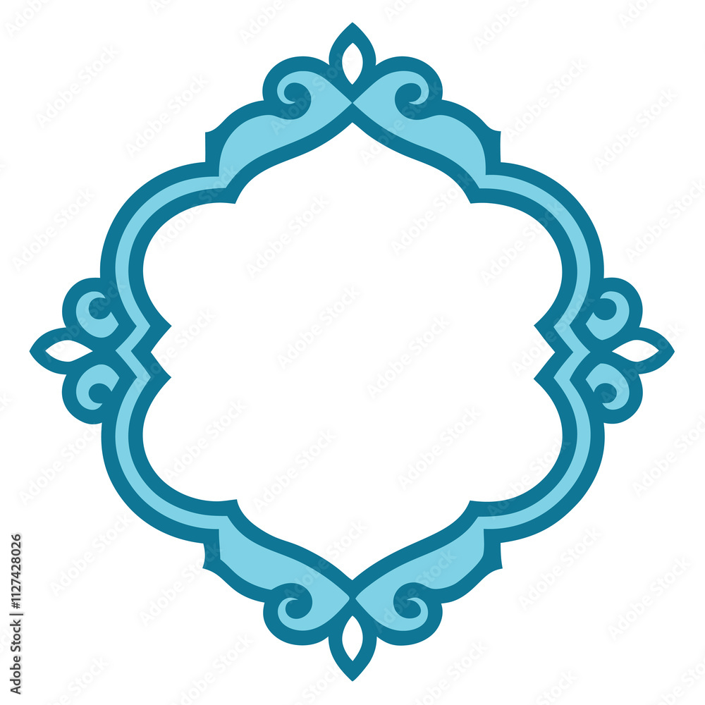 Fototapeta premium Decorative Frame Border Design with Ornament, Easily Editable Vector File