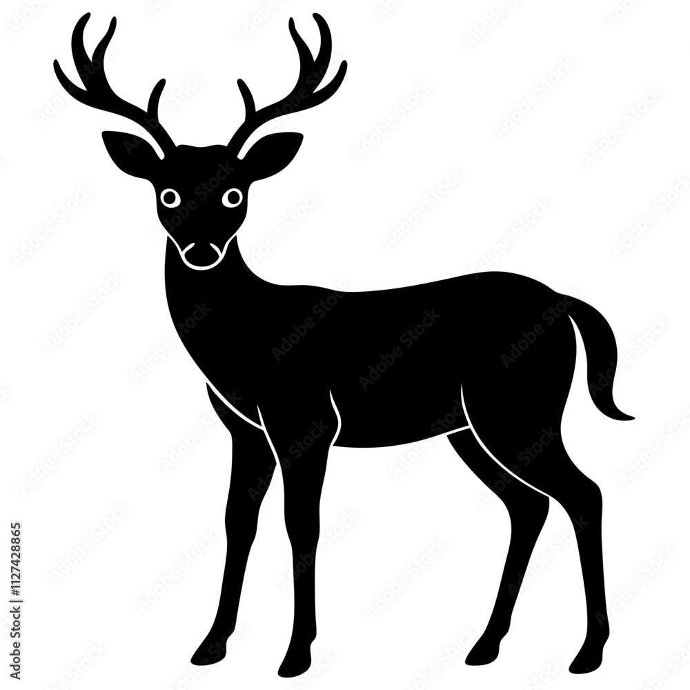 Obraz premium deer silhouette vector