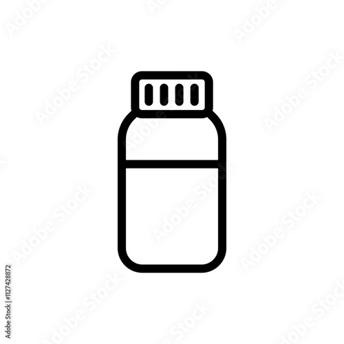 Pill, capsule outline icon. Vector design element in line style. Logo simple template. Omega 3, A, D, K, C E dietary supplement, multivitamin fatty drop, line symbol