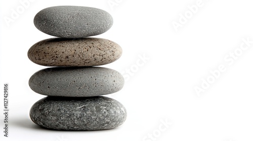 Serene Stack of Stones: A Symbol of Balance and Tranquility photo