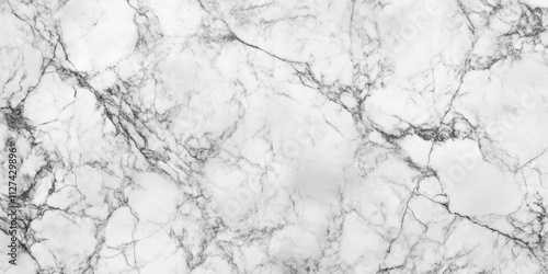 Elegant seamless white marble texture with gray veins