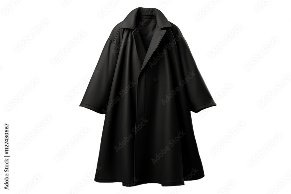 Stylish Overcoat Isolated on Transparent Background. Stylish Overcoat Isolated on Transparent Background.