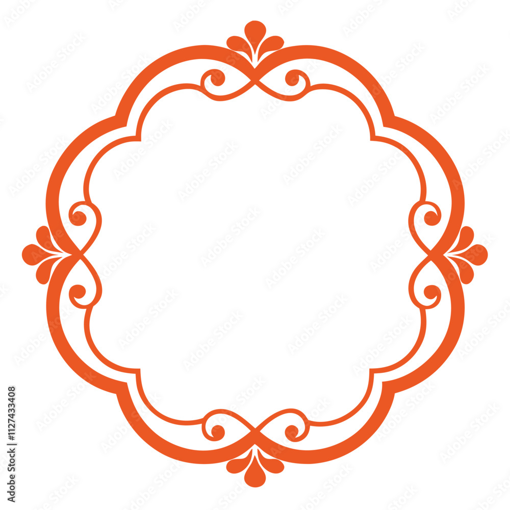 Decorative Frame Border Design with Ornament, Easily Editable Vector File Decorative Frame Border Design with Ornament, Easily Editable Vector File