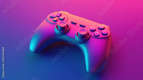 Digital icon of a joystick for gaming apps photo