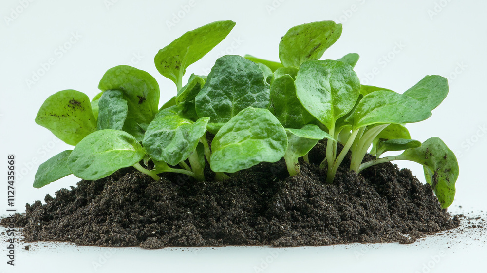 Lush Green Seedlings Sprouting in Rich Soil Nature Growth Spring Gardening Botany Lush Green Seedlings Sprouting in Rich Soil Nature Growth Spring Gardening Botany