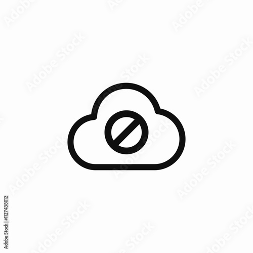 cloud service non available icon sign vector
