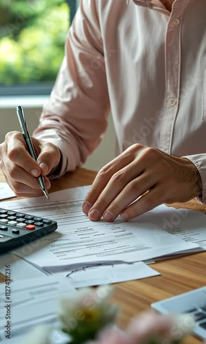 Wallpaper Mural Accounting company provide finance and taxation planning for profitable cash flow, Auditor and accountant team working in office, analyze financial data and accounting record with calculator.Insight Torontodigital.ca