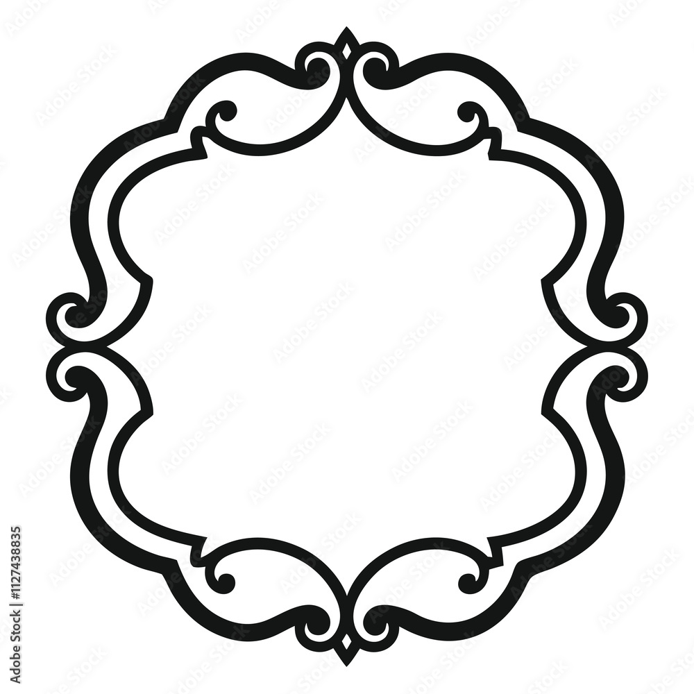 Decorative Frame Border Design with Ornament, Easily Editable Vector File Decorative Frame Border Design with Ornament, Easily Editable Vector File
