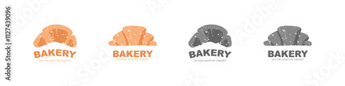 Bakery emblem designs. Croissant vintage logos