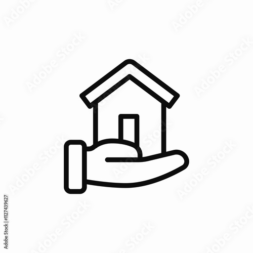 real estate insurance icon sign vector