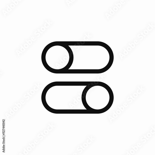 switch toggles icon sign vector