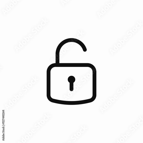 unlock lockpad icon sign vector photo