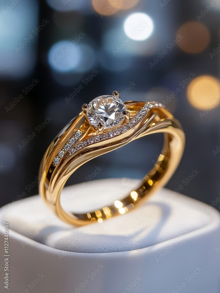 Elegant Wedding Ring Display in Jewelry Store - Sparkling diamond engagement ring, symbolising love, commitment, luxury, elegance, and forever. A perfect gift for a special occasion. Elegant Wedding Ring Display in Jewelry Store - Sparkling diamond engagement ring, symbolising love, commitment, luxury, elegance, and forever. A perfect gift for a special occasion.