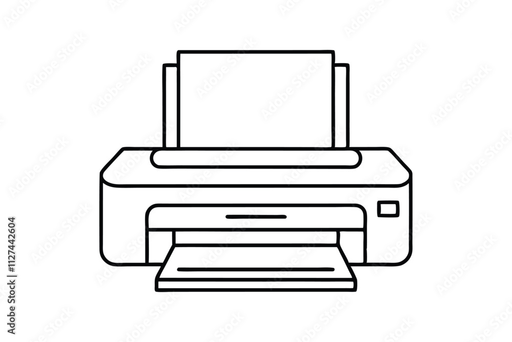 Modern Printer Machine Vector Illustration for Office Technology and Digital Printing Design Modern Printer Machine Vector Illustration for Office Technology and Digital Printing Design