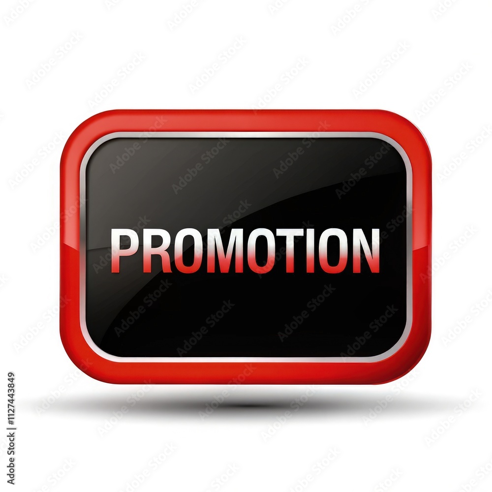 Red Black Promotion Text Box on a Bright White Background for Advertising Needs. Generative AI Red Black Promotion Text Box on a Bright White Background for Advertising Needs. Generative AI