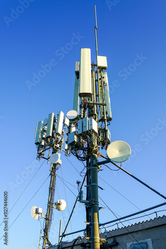 Cellular network antenna, base station or base transceiver station, wireless communication antenna photo