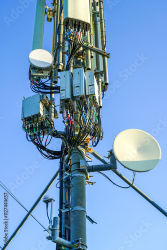 Cellular network antenna, base station or base transceiver station, wireless communication antenna photo