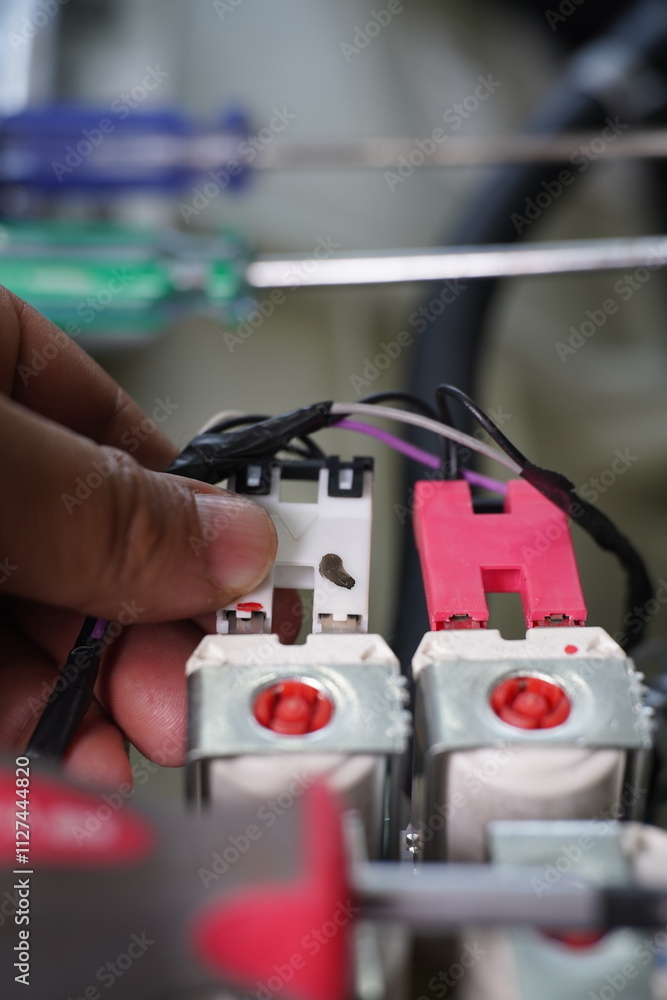 checking electronic system of a washing machine
checking electronic system of a washing machine