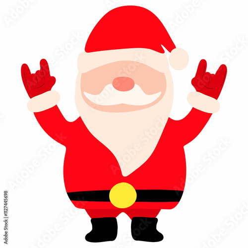 Cheerful Santa Claus Rocking Gesture