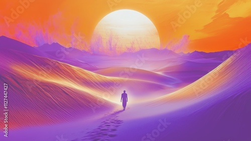 Leuchtende Dünen in der Abenddämmerung