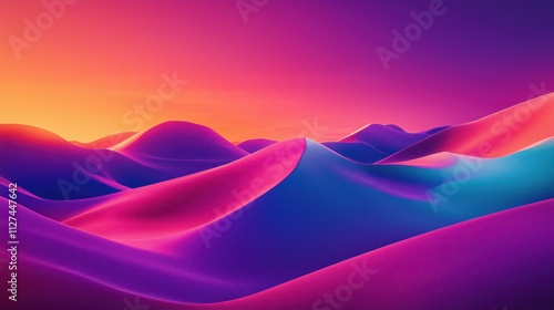 Leuchtende Farben in einer weichen Dünenlandschaft