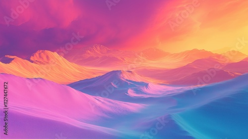 Abstrakte Sanddünen in leuchtendem Rosa