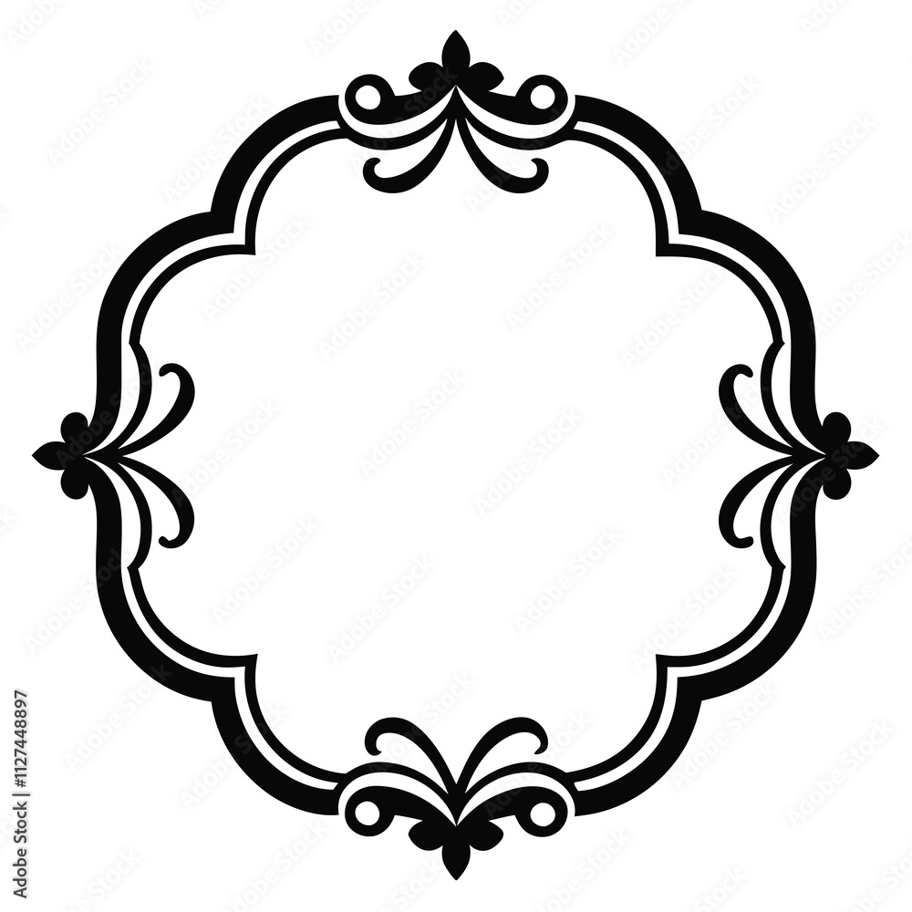 Decorative Frame Border Design with Ornament, Easily Editable Vector File Decorative Frame Border Design with Ornament, Easily Editable Vector File