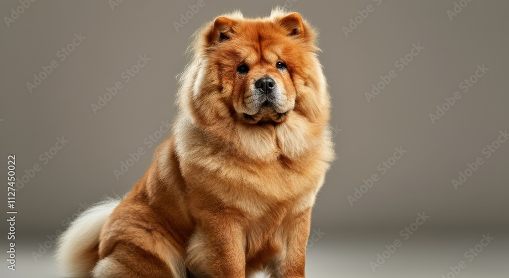 Regal chow chow dog portrait - fluffy lion-like appearance for pet lovers Regal chow chow dog portrait - fluffy lion-like appearance for pet lovers