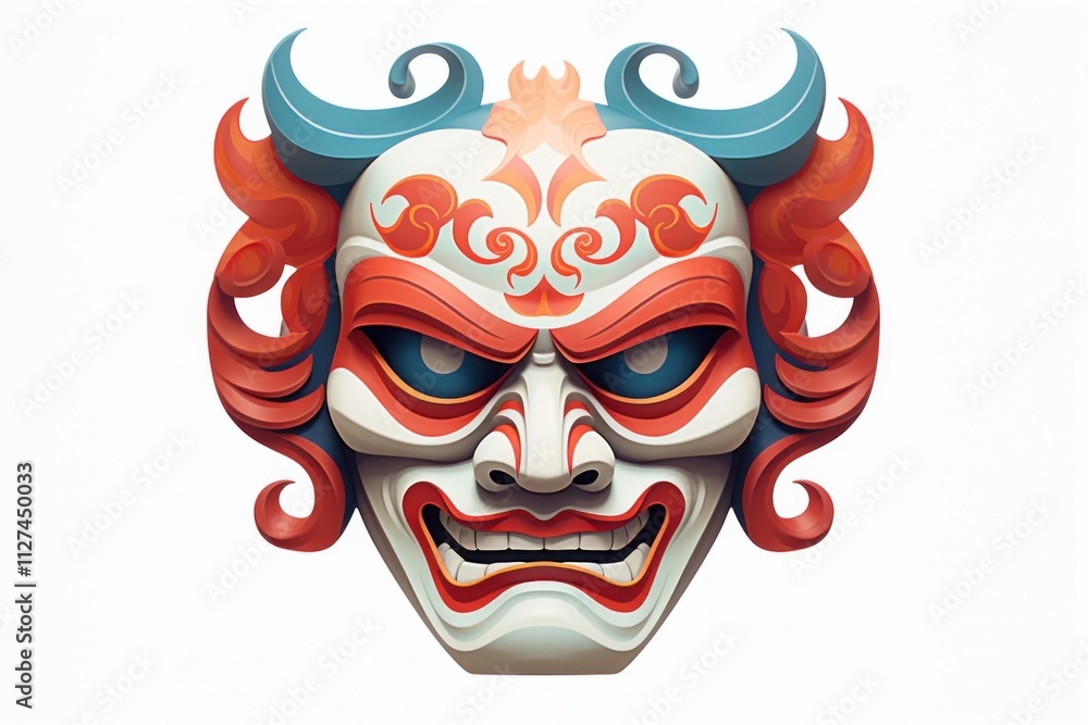 Obraz premium Japanese mask representation celebration creativity.
