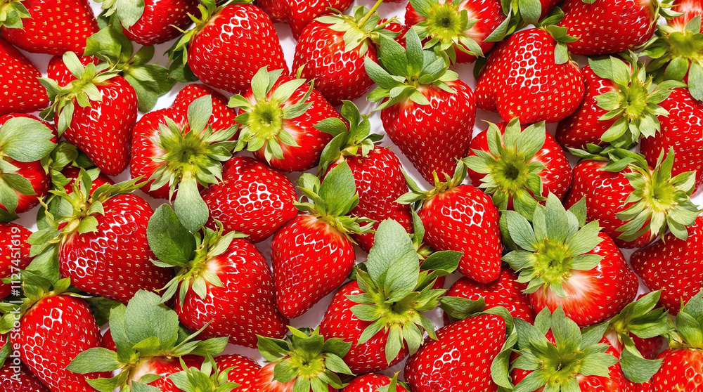 Fresh Ripe Juicy Strawberries Background Fresh Ripe Juicy Strawberries Background