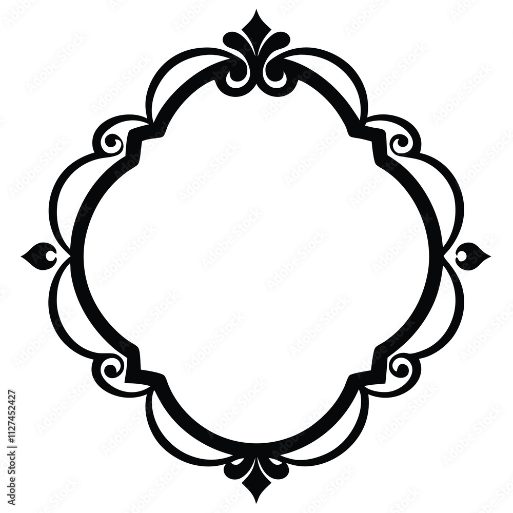 Decorative Frame Border Design with Ornament, Easily Editable Vector File Decorative Frame Border Design with Ornament, Easily Editable Vector File