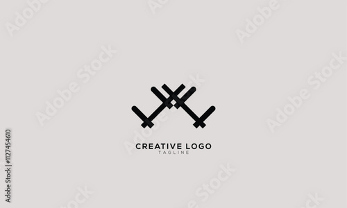 HH HWH WXH HWX Abstract initial monogram letter alphabet logo design